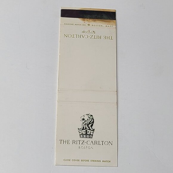 Vintage Front Strike Matchbook Cover Ritz-Carlton Boston MA - Picture 4 of 5